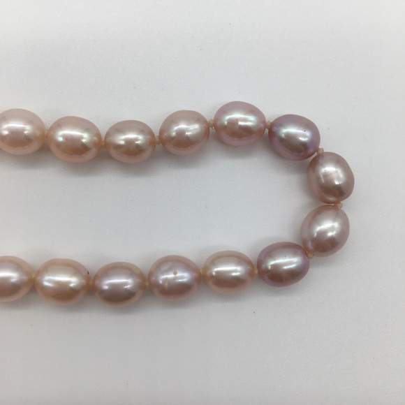 Natural Pearls fresh water multicolor necklace 14K gold clasp hand knotted - Picture 9 of 16